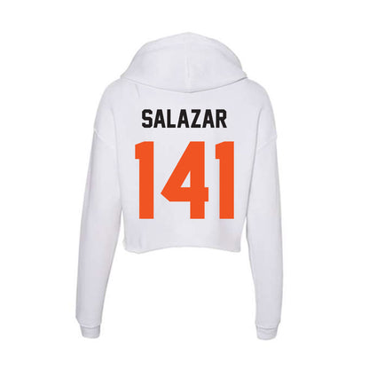 Oklahoma State - NCAA Wrestling : Ramon Salazar - Women's Crop Fleece Hoodie-1