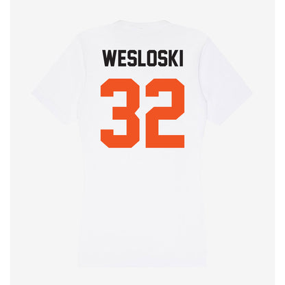 Oklahoma State - NCAA Football : Ethan Wesloski - Women's V-Neck T-Shirt-1