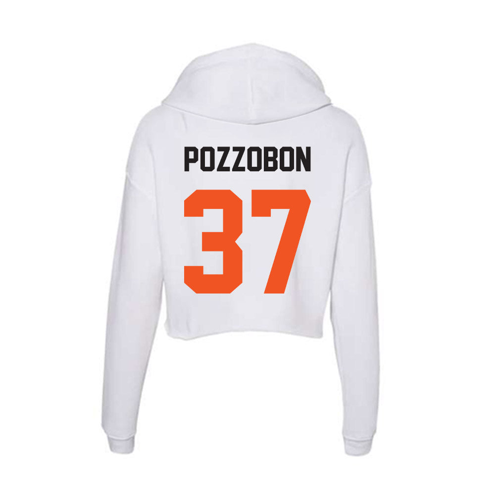 Oklahoma State - NCAA Football : Lachie Pozzobon - Women's Crop Fleece Hoodie-1