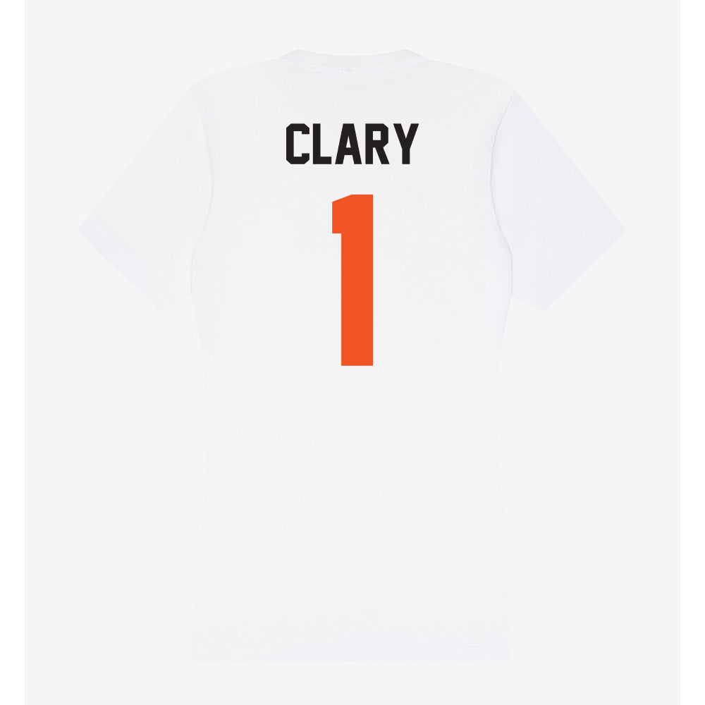 Oklahoma State - NCAA Men's Basketball : Kanye Clary - Women's V-Neck T-Shirt-1
