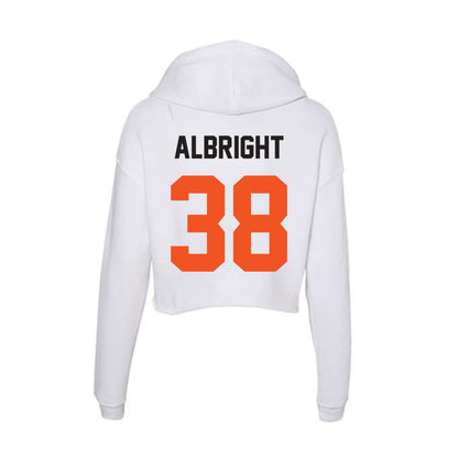 Oklahoma State - NCAA Baseball : Gaige Albright - Women's Crop Fleece Hoodie-1