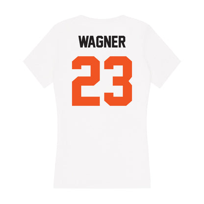 Oklahoma State - NCAA Women's Soccer : Aubrey Wagner - Women's V-Neck T-Shirt-1