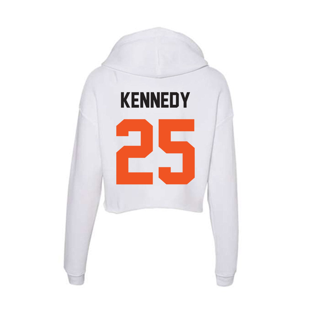 Oklahoma State - NCAA Baseball : Ty Kennedy - Women's Crop Fleece Hoodie-1