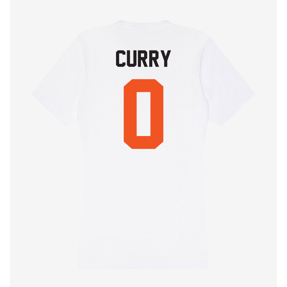 Oklahoma State - NCAA Men's Basketball : Jaylen Curry - Women's V-Neck T-Shirt-1