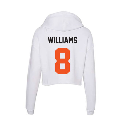 Oklahoma State - NCAA Football : James Williams - Classic Shersey Women's Crop Fleece Hooded Sweatshirt-1