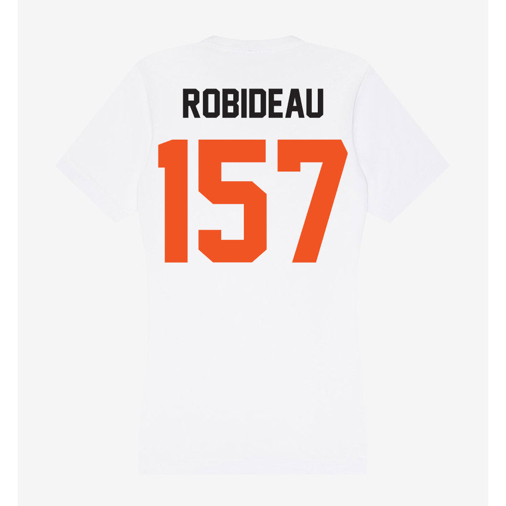 Oklahoma State - NCAA Wrestling : Landon Robideau - Women's V-Neck T-Shirt-1