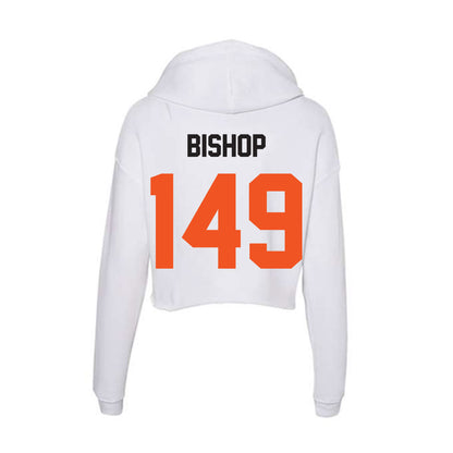 Oklahoma State - NCAA Wrestling : Max Bishop - Women's Crop Fleece Hoodie-1