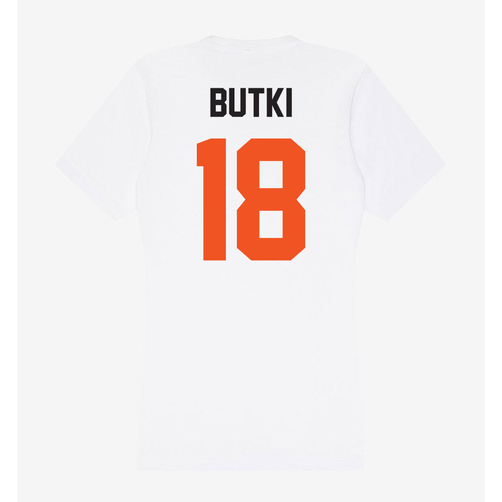 Oklahoma State - NCAA Women's Soccer : Kayla Butki - Women's V-Neck T-Shirt-1