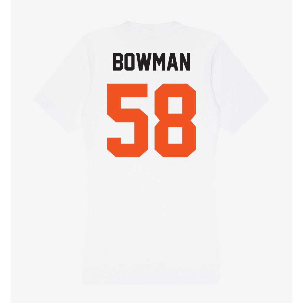 Oklahoma State - NCAA Football : Isaiah Bowman - Women's V-Neck T-Shirt-1