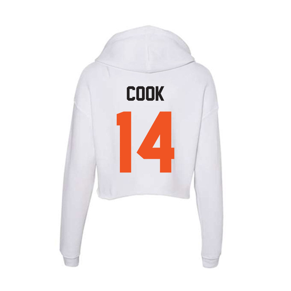 Oklahoma State - NCAA Football : Jeremy Cook - Women's Crop Fleece Hoodie-1