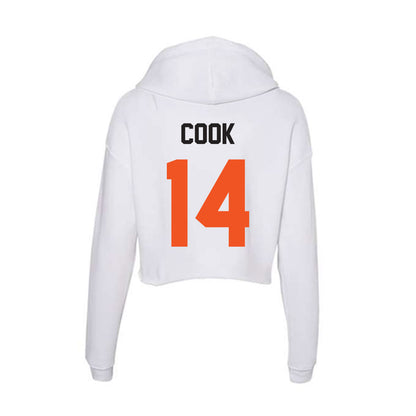 Oklahoma State - NCAA Football : Jeremy Cook - Women's Crop Fleece Hoodie-1