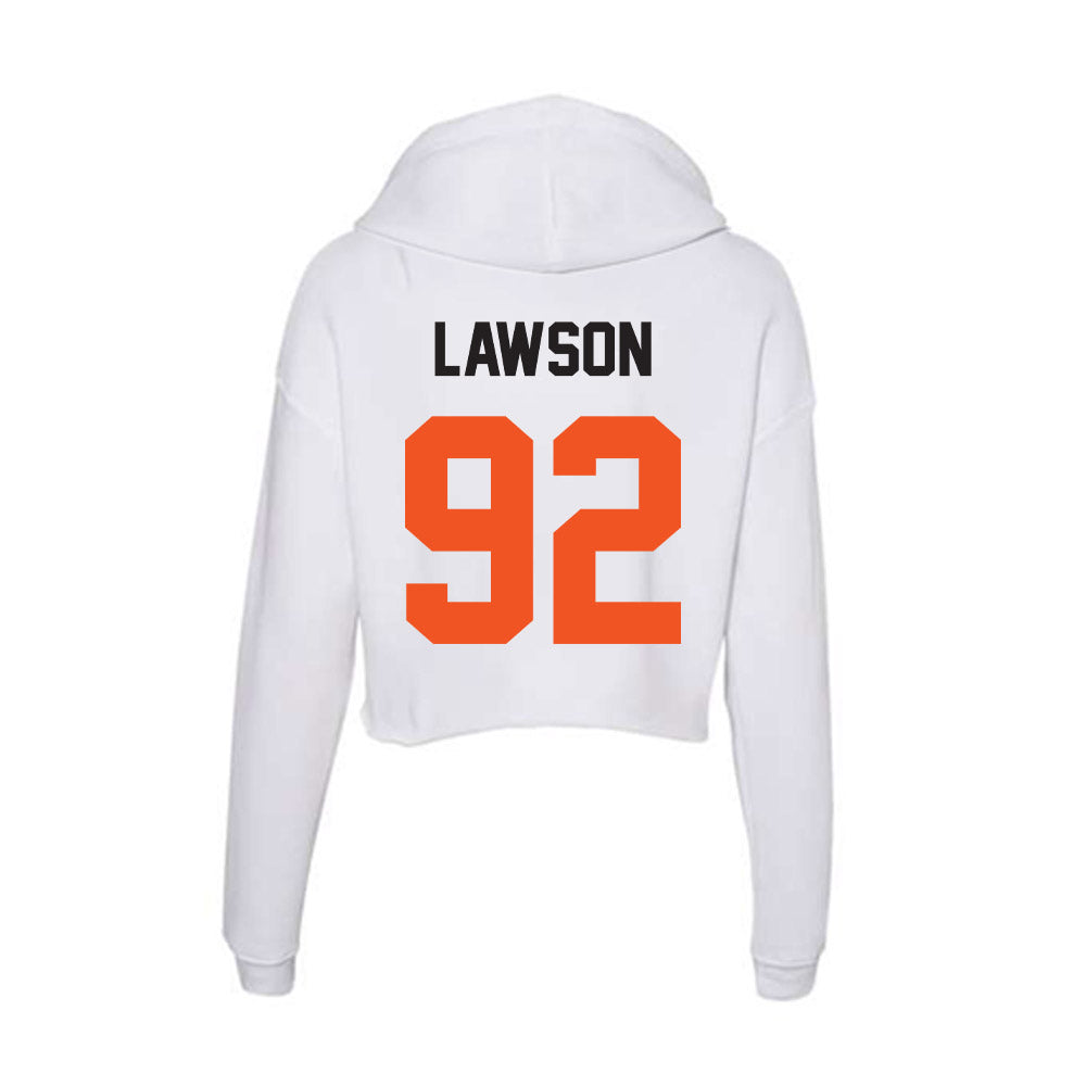 Oklahoma State - NCAA Football : Jerry Lawson - Women's Crop Fleece Hoodie-1