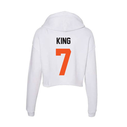Oklahoma State - NCAA Women's Soccer : Sherline King - Women's Crop Fleece Hoodie-1