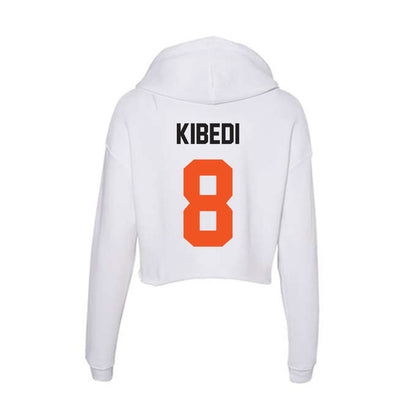 Oklahoma State - NCAA Women's Basketball : Annie Kibedi - Women's Crop Fleece Hooded Sweatshirt-1