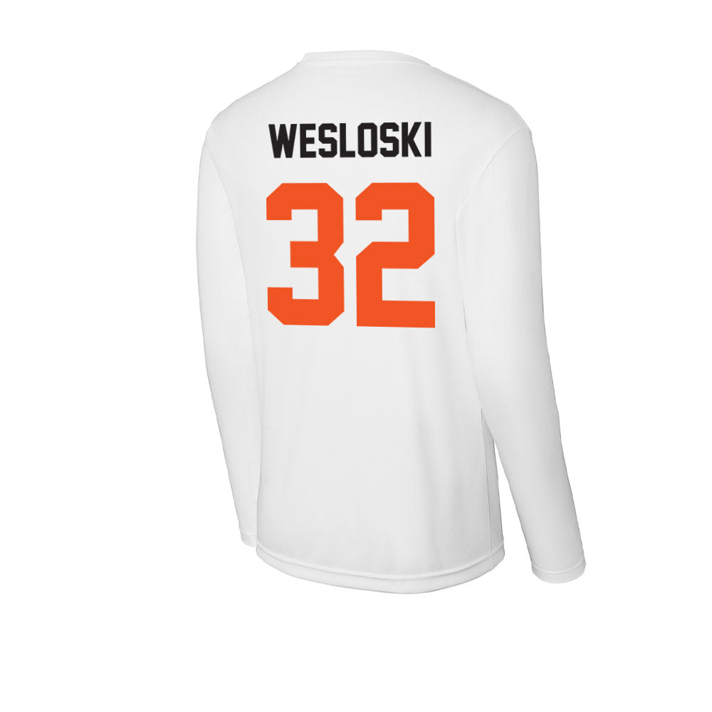 Oklahoma State - NCAA Football : Ethan Wesloski - Activewear Long Sleeve T-Shirt-1