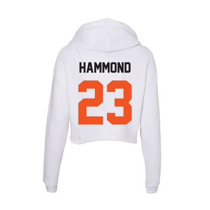 Oklahoma State - NCAA Football : Oscar Hammond - Women's Crop Fleece Hoodie-1