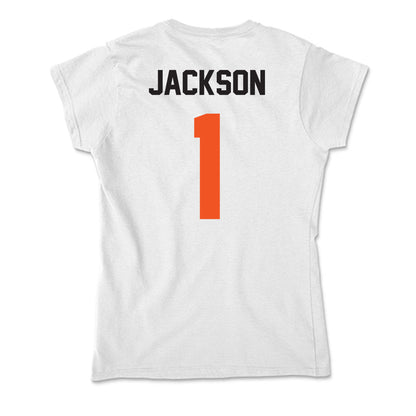 Oklahoma State - NCAA Football : Evan Jackson - Soft Style Women’s T-Shirt-1
