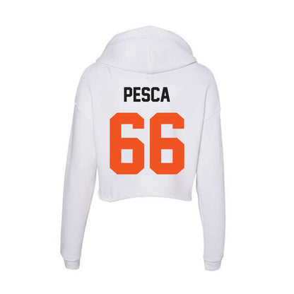 Oklahoma State - NCAA Baseball : Mario Pesca - Women's Crop Fleece Hoodie-1