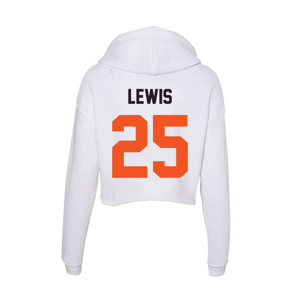 Oklahoma State - NCAA Football : Kollin Lewis - Women's Crop Fleece Hoodie-1