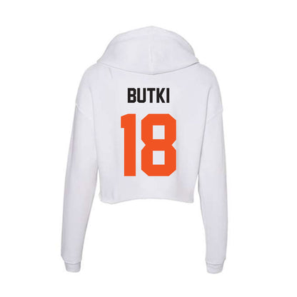 Oklahoma State - NCAA Women's Soccer : Kayla Butki - Women's Crop Fleece Hoodie-1