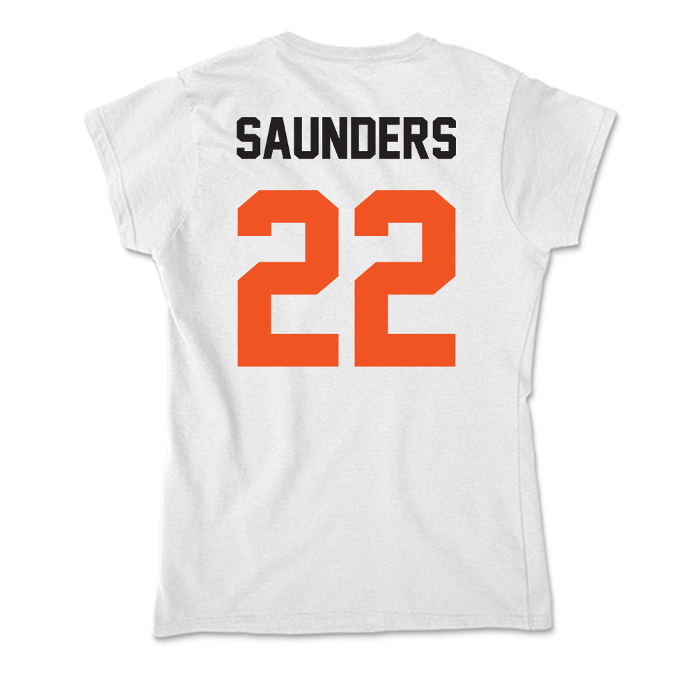 Oklahoma State - NCAA Baseball : Evan Saunders - Soft Style Women’s T-Shirt-1