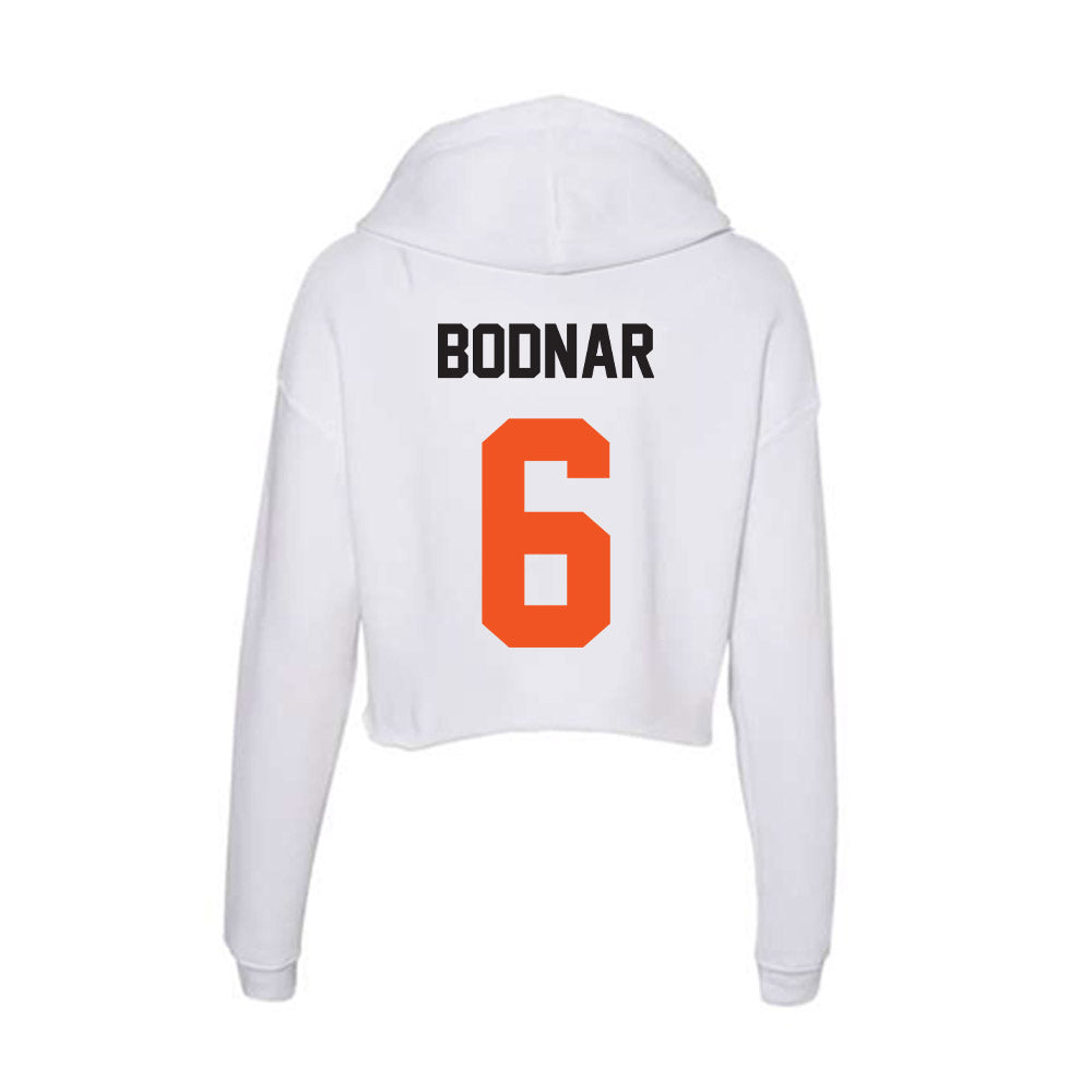 Oklahoma State - NCAA Football : Christian Bodnar - Women's Crop Fleece Hoodie-1