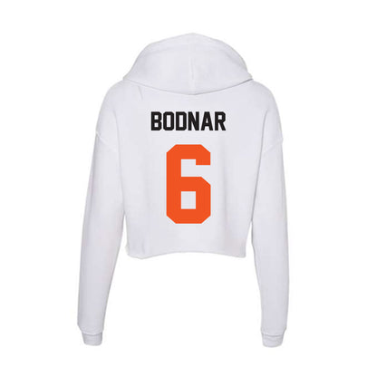 Oklahoma State - NCAA Football : Christian Bodnar - Women's Crop Fleece Hoodie-1