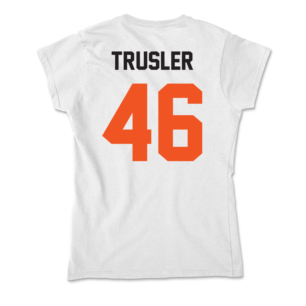 Oklahoma State - NCAA Football : Hunter Trusler - Soft Style Women’s T-Shirt-1