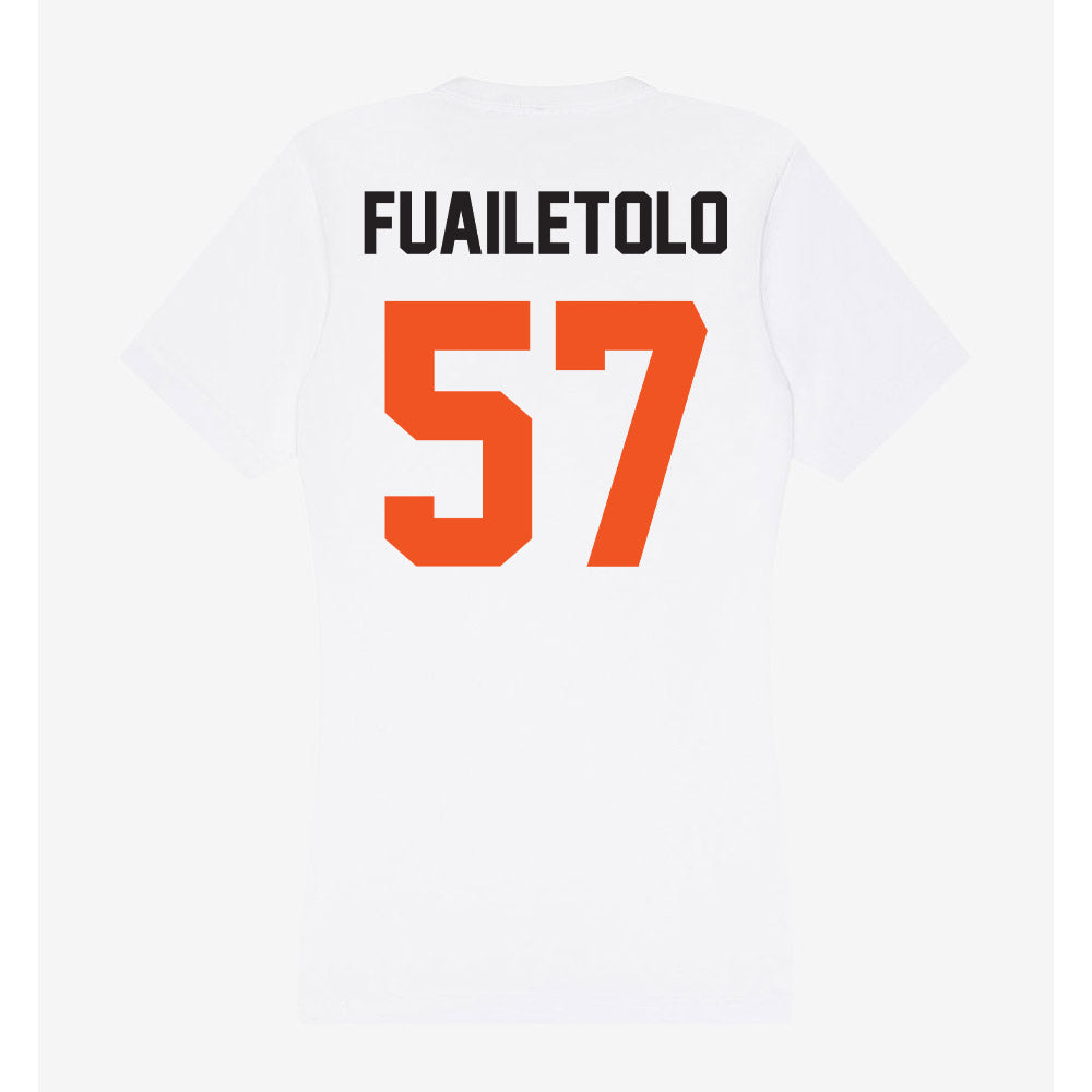 Oklahoma State - NCAA Football : Simona Fuailetolo - Women's V-Neck T-Shirt-1