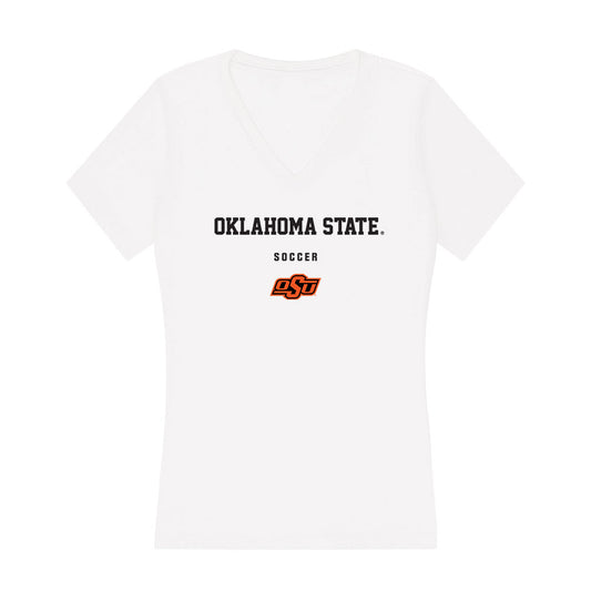 Oklahoma State - NCAA Women's Soccer : Ellie Geoffroy - Classic Shersey Women's V-Neck T-Shirt-0