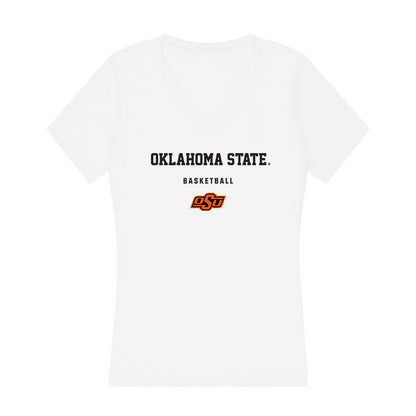 Oklahoma State - NCAA Men's Basketball : Ryan Crotty - Women's V-Neck T-Shirt-0