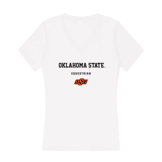 Oklahoma State - NCAA Equestrian : June Roberson - Women's V-Neck T-Shirt-0