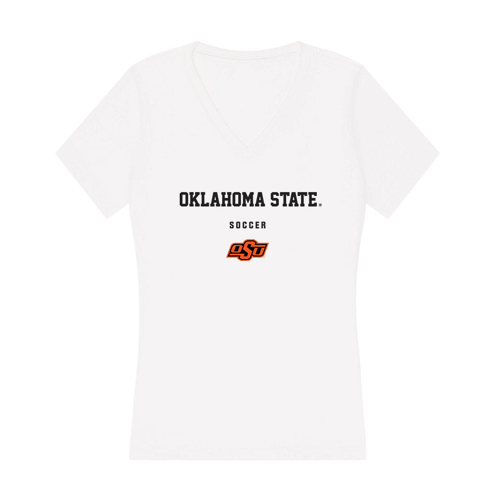 Oklahoma State - NCAA Women's Soccer : Reganne Morris - Women's V-Neck T-Shirt-0