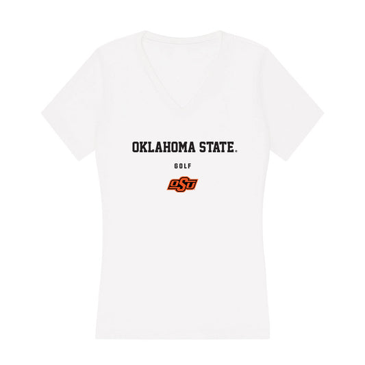 Oklahoma State - NCAA Men's Golf : Gaven Lane - Women's V-Neck T-Shirt-0