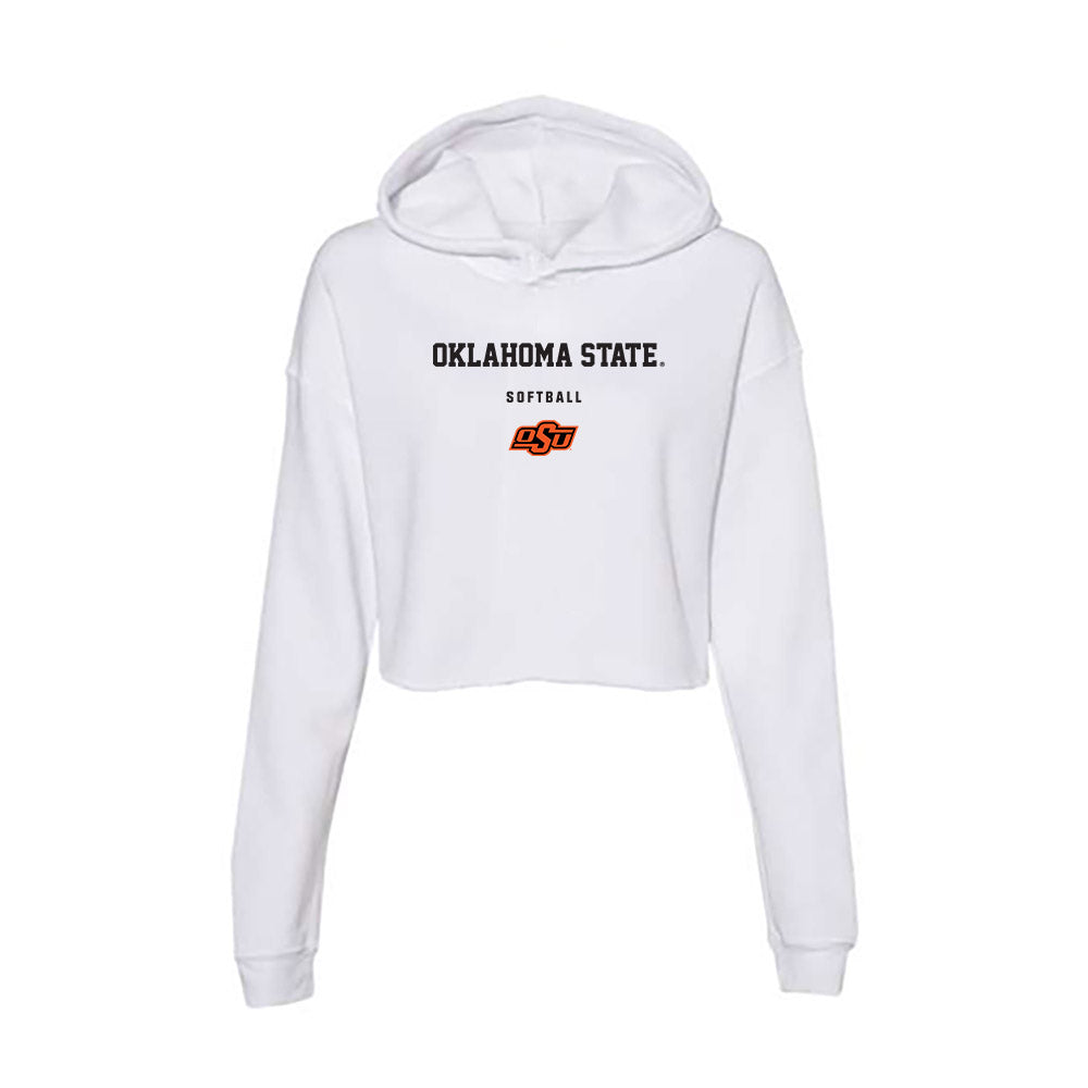 Oklahoma State - NCAA Softball : Ruby Meylan - Women's Crop Fleece Hoodie-0
