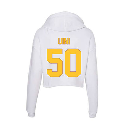 Arizona State - NCAA Football : Marques Uini - Classic Shersey Women's Crop Fleece Hoodie-1