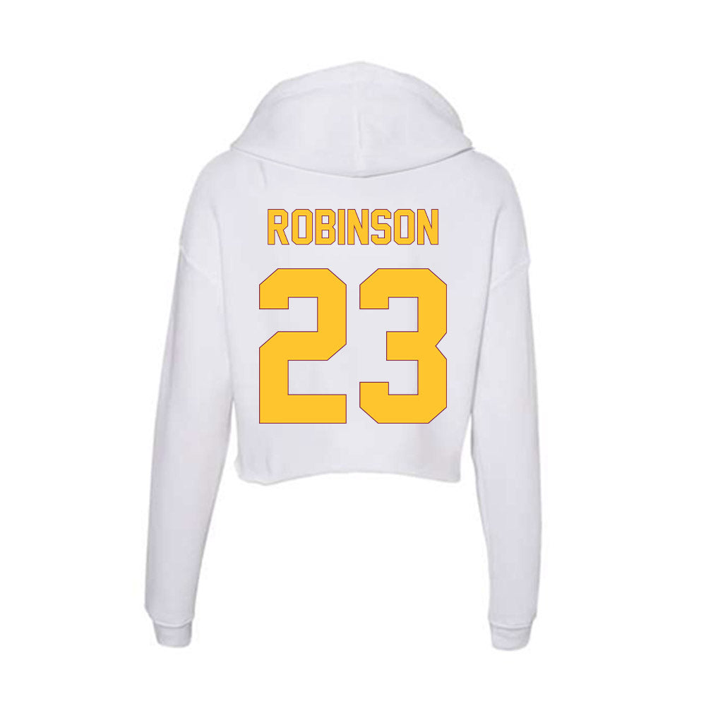 Arizona State - NCAA Football : Demarius Robinson - Classic Shersey Women's Crop Fleece Hooded Sweatshirt-1