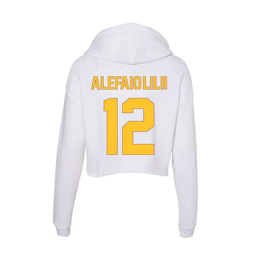 Arizona State - NCAA Football : Benjamin Alefaio-Lilii - Classic Shersey Women's Crop Fleece Hooded Sweatshirt-1