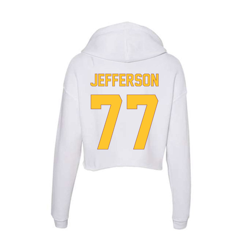 Arizona State - NCAA Football : Matai Jefferson - Classic Shersey Women's Crop Fleece Hoodie-1