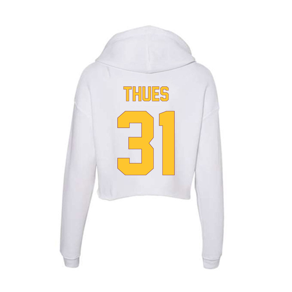 Arizona State - NCAA Football : Zeth Thues - Classic Shersey Women's Crop Fleece Hoodie-1
