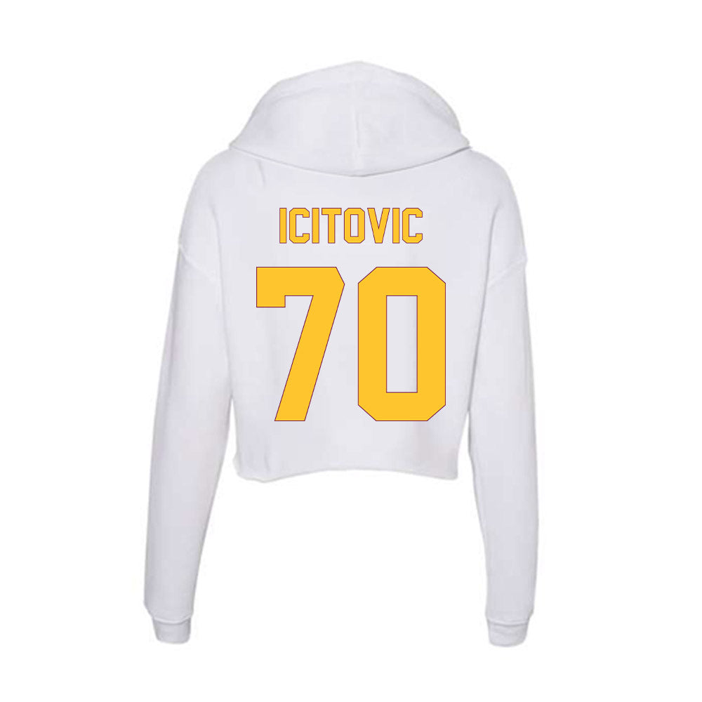 Arizona State - NCAA Men's Basketball : Jovan Icitovic - Classic Shersey Women's Crop Fleece Hoodie-1