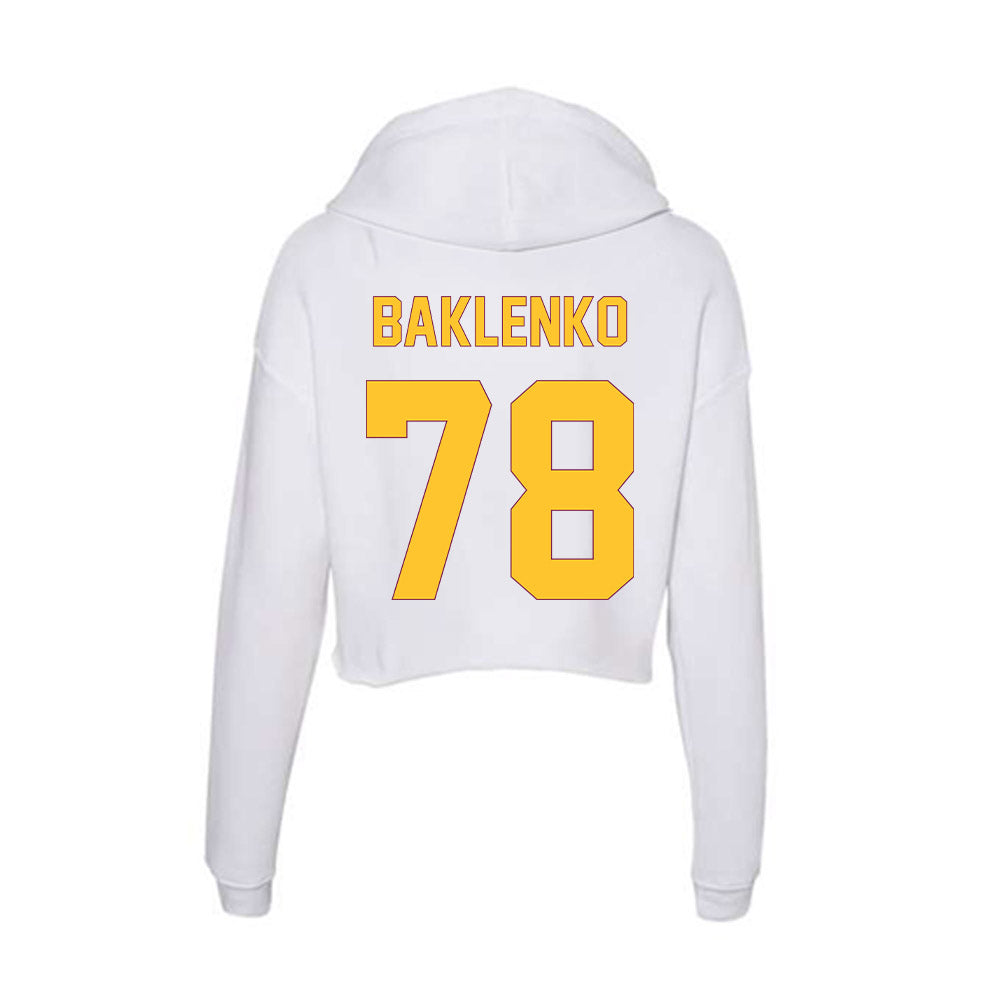 Arizona State - NCAA Football : Luke Baklenko - Classic Shersey Women's Crop Fleece Hooded Sweatshirt-1