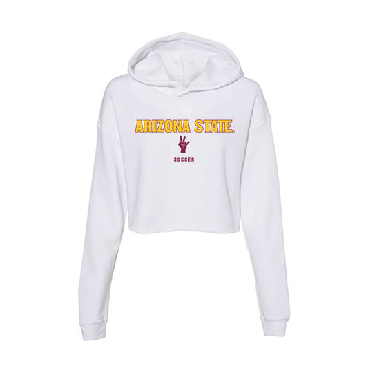 Arizona State - NCAA Women's Soccer : Natalie Drotzmann - Classic Shersey Women's Crop Fleece Hooded Sweatshirt-0