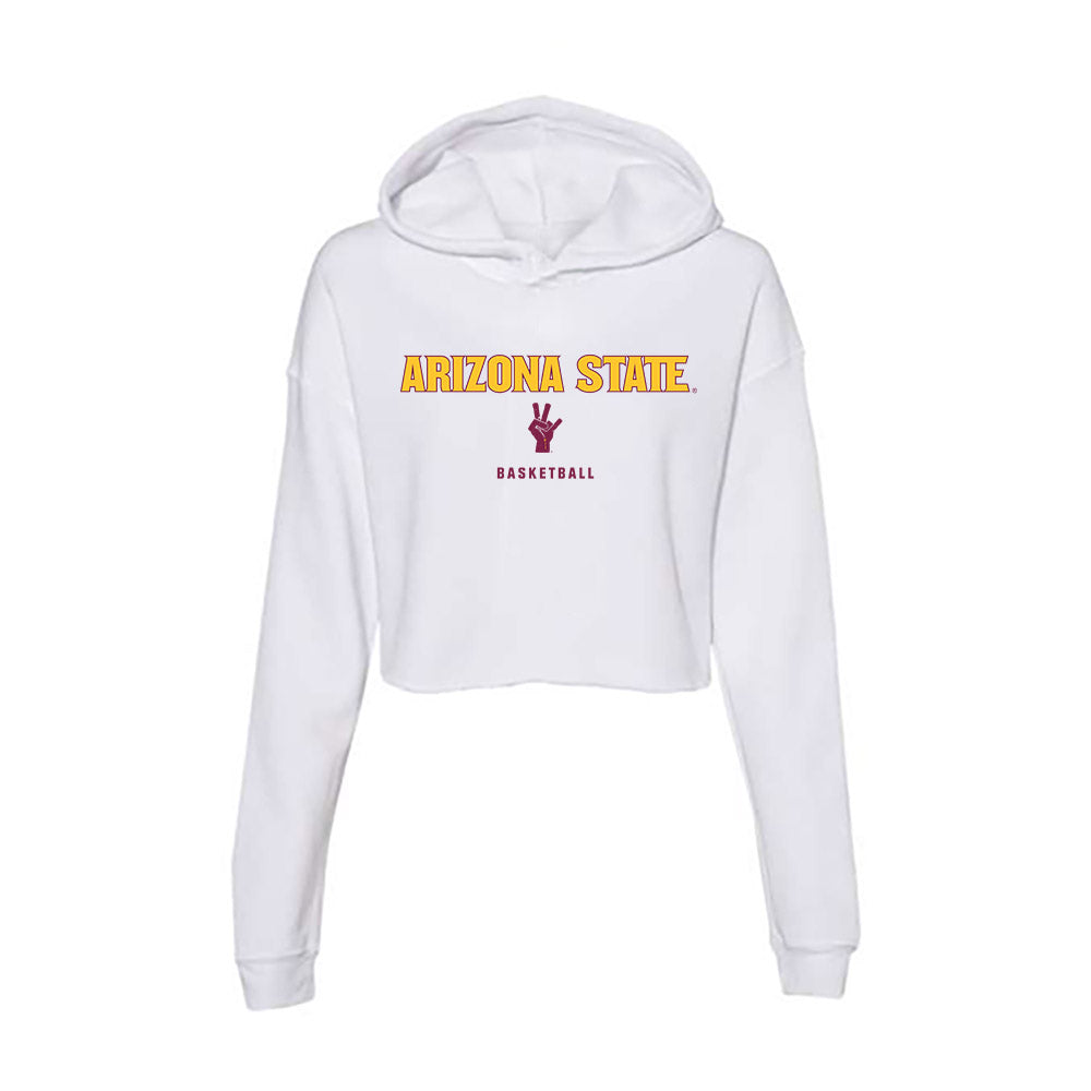 Arizona State - NCAA Men's Basketball : Vijay Wallace - Classic Shersey Women's Crop Fleece Hooded Sweatshirt-0