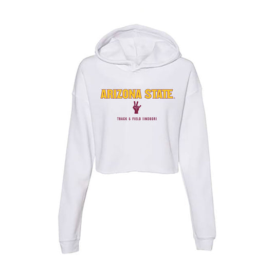 Arizona State - NCAA Women's Track & Field : Aujane Luckey - Classic Shersey Women's Crop Fleece Hoodie-0
