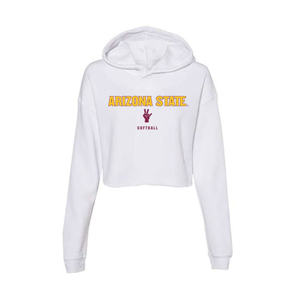 Arizona State - NCAA Softball : Takya Davis - Classic Shersey Women's Crop Fleece Hoodie-0