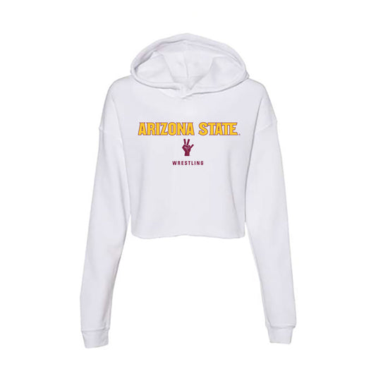 Arizona State - NCAA Wrestling : Daniel Miranda - Classic Shersey Women's Crop Fleece Hooded Sweatshirt-0