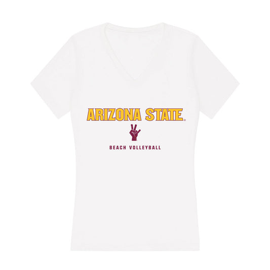 Arizona State - NCAA Beach Volleyball : Daniella Kensinger - Classic Shersey Women's V-Neck T-Shirt-0