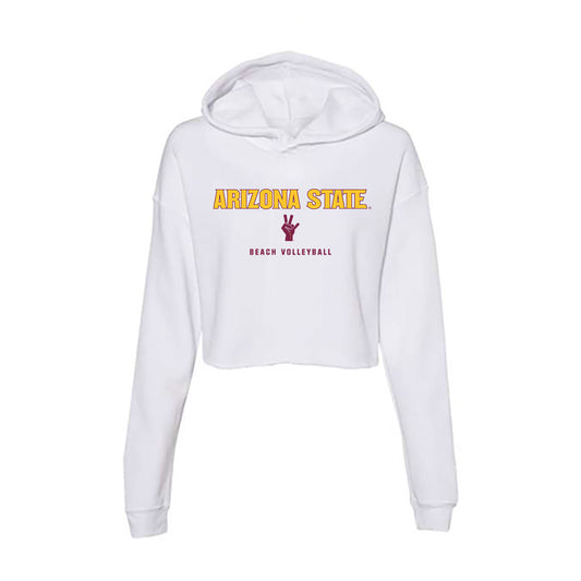 Arizona State - NCAA Beach Volleyball : Daniella Kensinger - Classic Shersey Women's Crop Fleece Hoodie-0