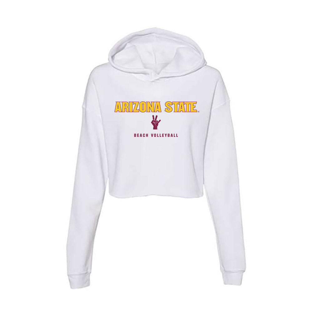 Arizona State - NCAA Beach Volleyball : Olivia McElroy - Classic Shersey Women's Crop Fleece Hoodie-0